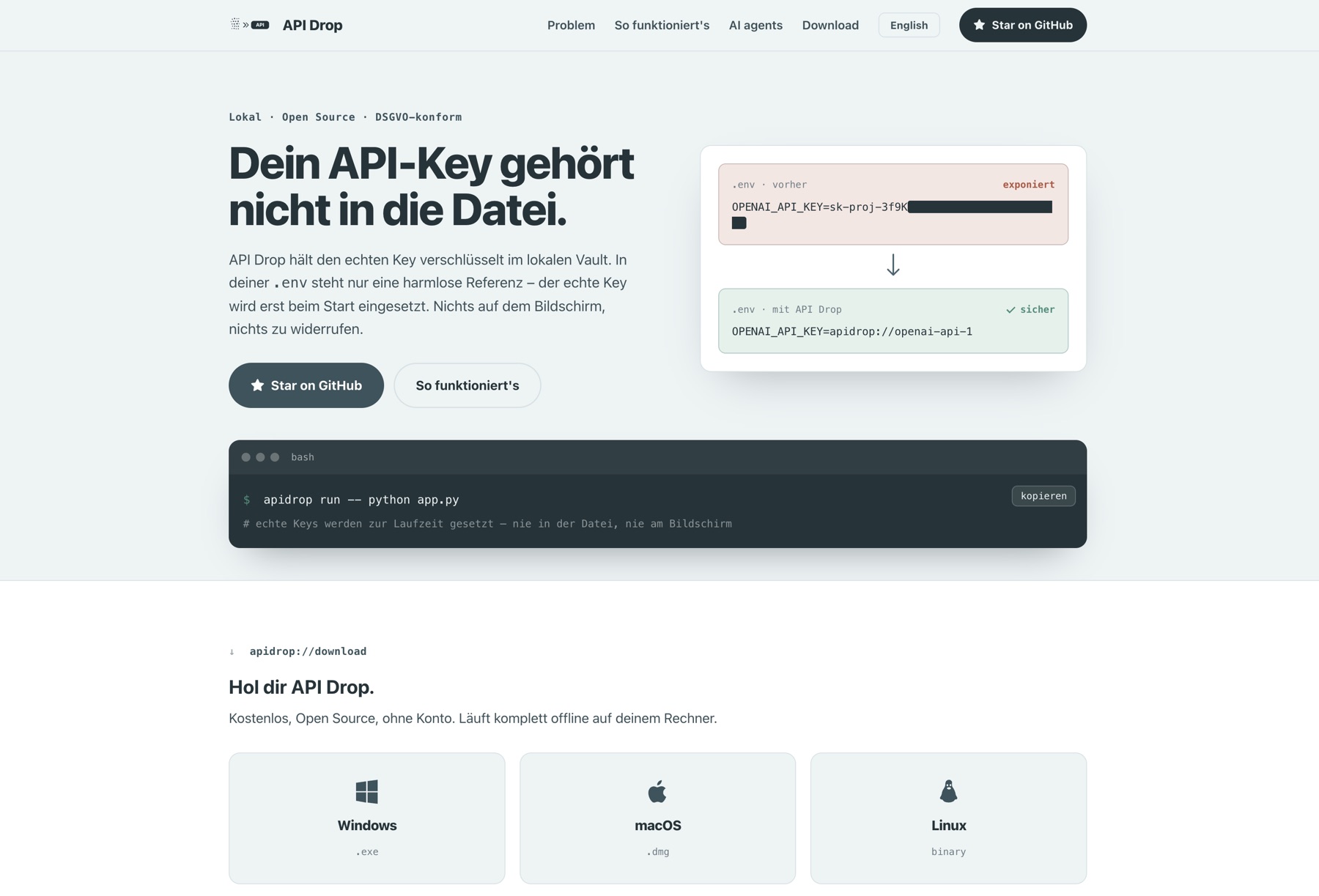 Screenshot api-drop.com